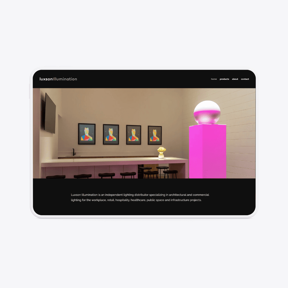 Luxson Illumination - Website Design